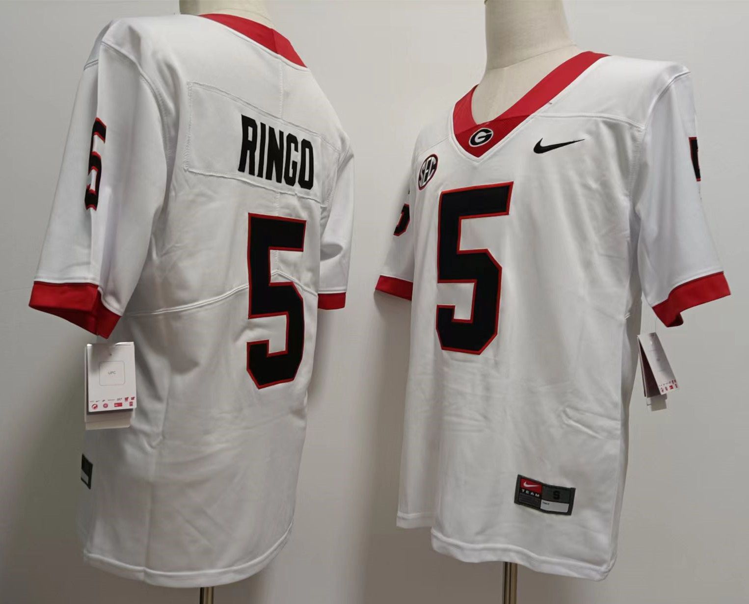 Men Georgia Bulldogs #5 Ringo White Nike 2025 NCAA Jersey style 1